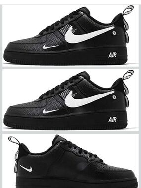 Nike Black and White Air Force One Unisex Sneakers